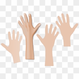 Four Hands Reaching Upwards - Hand Reaching Clipart Transparent, HD Png Download - hand reaching out png