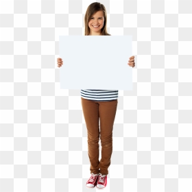 Girl Holding Banner Royalty-free Png Image - Portable Network Graphics, Transparent Png - free sign png