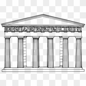Transparent Building Greek - Ancient Greek Temple Drawings, HD Png Download - greek png