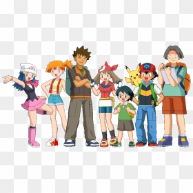 Pokémon Fond D"écran Called Pokémon Personages - Ash And Friends Png, Transparent Png - pokemon ash png