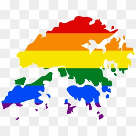 Transparent Gay Flag Png - Hong Kong Vector Map, Png Download - gay flag png