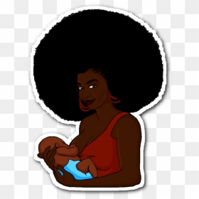 Image Black And White Download Fierce Sticker I Love - Illustration, HD Png Download - afro hair png