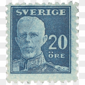 20ö Blue Gustaf V Stamp, - Post Stamps Sverige Auction, HD Png Download - stamps png