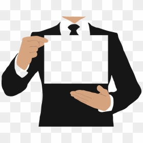 Man Holding Poster Png, Transparent Png - blank poster png