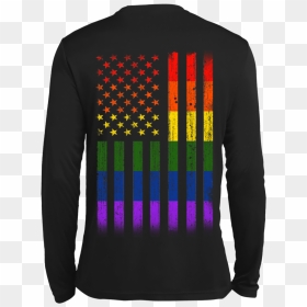 Rainbow Lesbian Gay Pride Lgbt America Flag - Sweater, HD Png Download - gay flag png