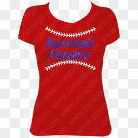 Baseball Fanatic Laces Vinyl Design T-shirt - Active Shirt, HD Png Download - baseball laces png