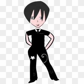 Anime Clip Arts - Dressed In Black Clipart, HD Png Download - anime smile png