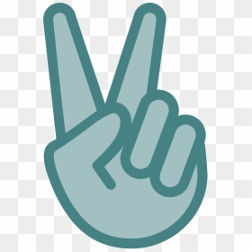 V Sign, HD Png Download - peace sign hand png