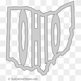 Ohio Map Shape Text, Outline Scalable Vector Graphic - Ohio Transparent Outline, HD Png Download - ohio outline png