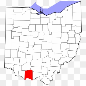 Adams County Ohio Map, HD Png Download - ohio outline png