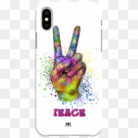Smartphone, HD Png Download - peace sign hand png