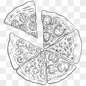 Pizza Preto E Branco Png , Png Download - Pizza Png Preto, Transparent Png - pizza icon png