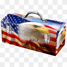 Bald Eagle With American Flag, HD Png Download - american flag eagle png