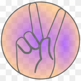 Peace Hand Sign Clip Artpeace Sign Hand Png - Png Purple Peace Cartoon, Transparent Png - peace sign hand png