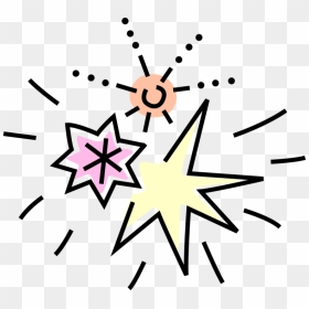 Vector Illustration Of Shimmering Stars - Circle, HD Png Download - stars vector png