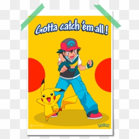 Pokemon Ash Pikachu Themed Electric Gotta Catch Em - Pokemon Ash, HD Png Download - pokemon ash png