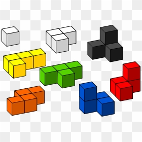 3d Tetris Blocks, HD Png Download - building blocks png
