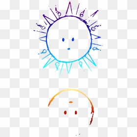 Cartoon Sun And Moon, HD Png Download - sun and moon png