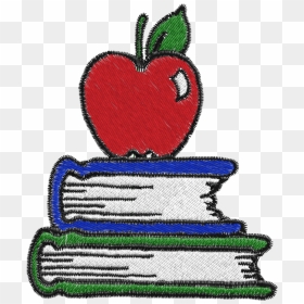 Apple On Books Clipart , Png Download - Book And Apple Clipart, Transparent Png - books clipart png