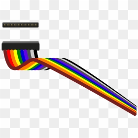 10-pin Connnector And Ribbon Cable Clip Arts - Ribbon Cable Png, Transparent Png - cable png