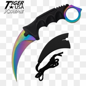 Color Karambit With Fixed Blade And Free Neck Sheath - Karambit Png, Transparent Png - neck png