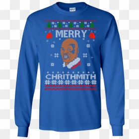 Image 558px Merry Chrithmith Mike Tyson Ugly Christmas - Ugly Christmas Sweater Png, Transparent Png - mike tyson png