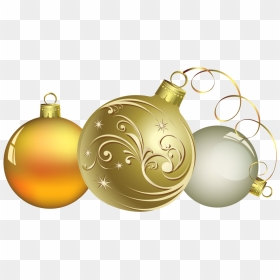 Vector Clip Art Picture Of Colorful Christmas Lights - Gold Christmas Ornaments Png Transparent, Png Download - merry christmas gold png