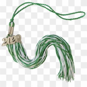 Green And White Graduation Tassel, HD Png Download - tassel png