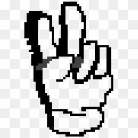 Pixel Art Peace, HD Png Download - peace sign hand png
