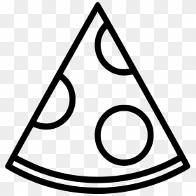 Pizza Slice Comments - Triangle Pizza Clipart Black And White, HD Png Download - pizza icon png