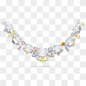 Multi Coloured Diamond Necklace - Diamond, HD Png Download - jewels png