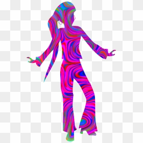 Dance Disco Silhouette Clip Art - Dancing Disco Girl Silhouette, HD Png Download - disco png