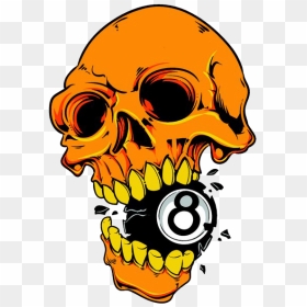 T-shirt Skull Hd Image Free Png Clipart - Skull 8 Ball Png, Transparent Png - cartoon skull png
