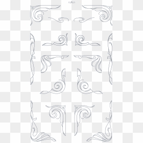 Art Nouveau Border Designs, HD Png Download - art deco border png