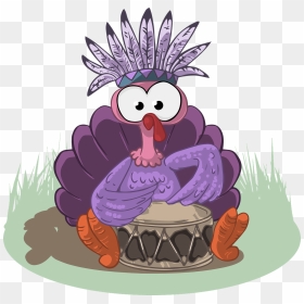Transparent Cartoon Turkey Background, HD Png Download - cute turkey png