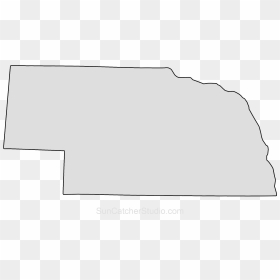 Nebraska Map Outline Shape State Stencil Clip Art Scroll - Black-and-white, HD Png Download - ohio outline png