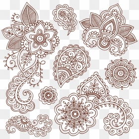 Download Tattoo Paisley Material Ham Pattern Henna, HD Png Download - mandala vector png