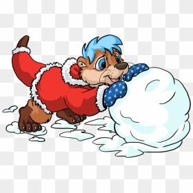 Snowball Fight Bouncy - Snowball Cartoon Art, HD Png Download - blue snowball png