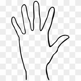 Palm Hand Clipart - Simple Hand Palm Drawing, HD Png Download - hand reaching out png