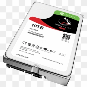 Nas Hard Drive 10 Tb, Seagate Ironwolf Seagate St10000vn0004 - Hard Disk 10 T, HD Png Download - hard drive png