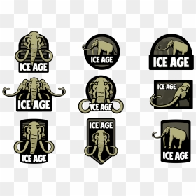 Mammoths In Ice Age Vector Labels - Ice Age Scart Vector, HD Png Download - frost texture png