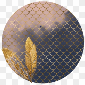 Gold Golden Pattern Template Round Feather - Saint Mary Of The Way Parish, HD Png Download - circle pattern png