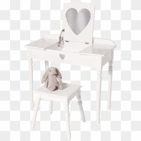 Sweetheart Dressing Table, White/pink Hearts , Png - Kitchen & Dining Room Table, Transparent Png - white hearts png