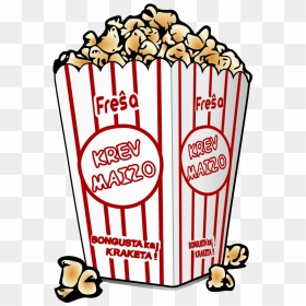 Movie Theater Popcorn Clipart, HD Png Download - popcorn kernel png