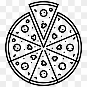 Pizza Png Black And White, Transparent Png - pizza icon png