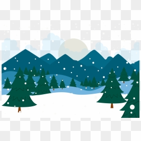 Svg Free Stock Vector Snow Snowy - Snowy Forest Background Clipart, HD Png Download - snowy tree png