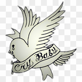 Tattoo Crybaby Aesthetic Bird Lilpeep Stickerfromraine - Cry Baby Lil Peep, HD Png Download - lil peep png
