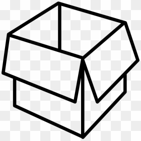 Packaging Box Opened Outline Comments - Outline Pictures Of Box, HD Png Download - box outline png