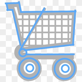 Small Blue Cart Svg Clip Arts - Shopping Cart Clip Art, HD Png Download - cart png