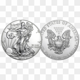 American Silver Eagle, HD Png Download - american flag eagle png